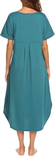 Vista 5 de AVIIER - Camisones de algodón para mujer, ropa de dormir suave con bolsillos, tallas S a XXL