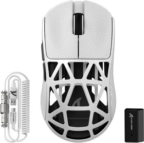 Vista 15 de ATTACK SHARK R2PRO - Ratón superligero de aleación de magnesio de 1.59 oz, sensor PixArt PAW3950, 42000DPI, frecuencia de sondeo inalámbrico