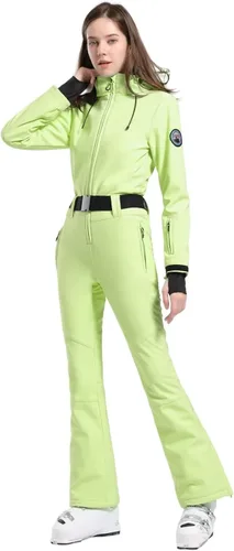 Vista 2 de Chaqueta de esquí para mujer, trajes de nieve delgados, overol deportivo al aire libre, resistente al viento, para snowboard, extraíble, abrigo
