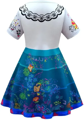 Vista 2 de Jopstacext Disfraz de falda de camisa Mirabel para Halloween disfraz de princesa para cosplay de Isabela para niñas