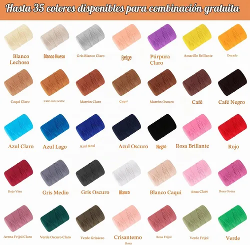 Vista 7 de Cordón de macramé de poliéster de 1/8 pulgadas x 169 metros, cordón de macramé trenzado de polipropileno, hilo de poliéster para tejer bolsos