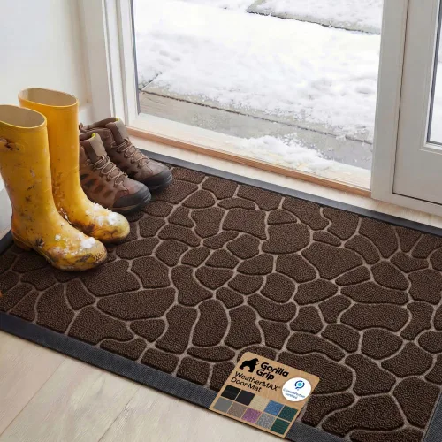 Vista 121 de Gorilla Grip - Tapete WeatherMax todo terreno 100% impermeable, caucho natural, resistente a manchas y decoloración, interior y exterior, fácil