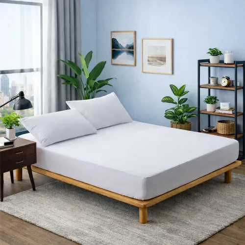 Vista 8 de Comfort Beddings Protector de colchón 100% algodón orgánico tamaño litera de caravana, funda de colchón de 250 GSM, impermeable, protector de cama