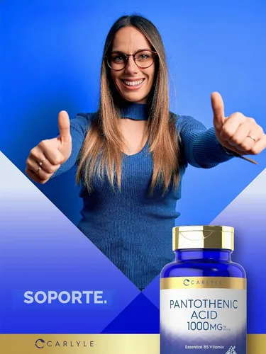 Vista 6 de Carlyle Ácido Pantoténico Vitamina B5 1000mg 100 Cápsulas