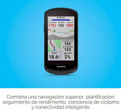 Vista 3 de Garmin Edge® 1040 - Computadora para bicicleta con GPS y capacidad de carga solar