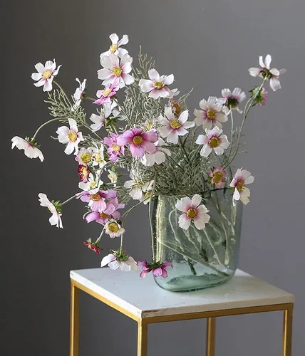 Vista 5 de Candora Jarrones de vidrio para decoración, bolso creativo de burbujas, florero de escritorio, cesta de cristal, mini tanque de peces de cristal