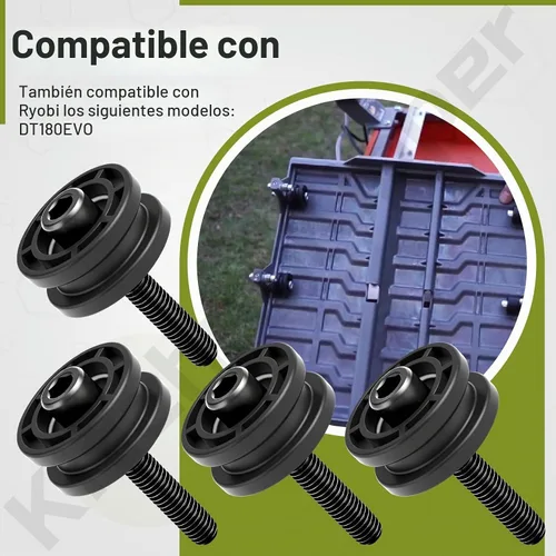 Vista 5 de Paquete de 4 rodillos de sierra de azulejos 305784005 305784001 para Ridgid DT180EVO Se adapta a los modelos de sierra de azulejos de 7 pulgadas