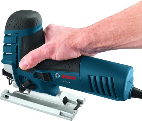 Vista 3 de BOSCH JS470EB - Sierra caladora con agarre de barril con cable, baja vibración de 120 V, velocidad variable de 7 amperios para corte suave de hasta