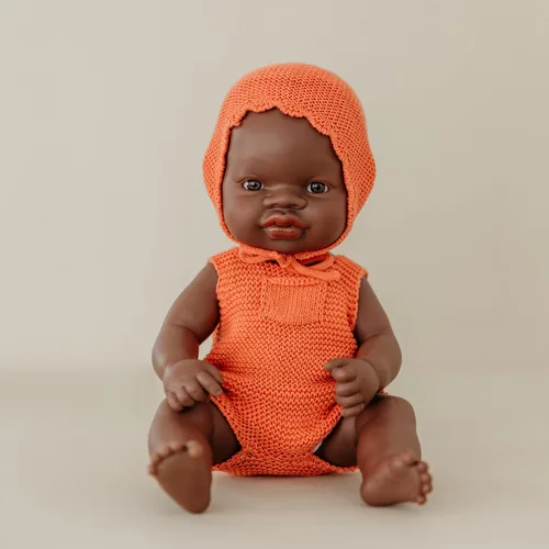 Vista 3 de Muñeca de bebé recién nacida Miniland, anatómicamente correcta, 12.63 pulgadas, Chica africano