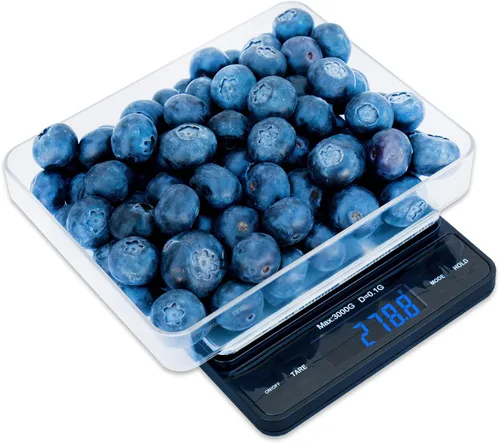 Vista 6 de Weighmax Duo Series W-7800 - Báscula de bolsillo digital Pro de alta precisión de 0.1 g/0.01 oz, 105.82 oz, sirve como báscula de cocina y báscula