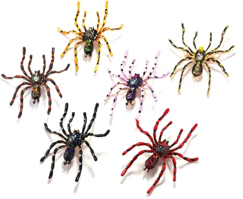 Vista 7 de XGALBLA Broche de araña grande para mujer, cristal austriaco para Halloween, multicolor, retro, araña, esmalte
