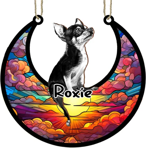 Vista 97 de LOVELYPOD Adorno de Navidad personalizado para perro pastor australiano, atrapasoles conmemorativo, adorno de Navidad de pastor australiano