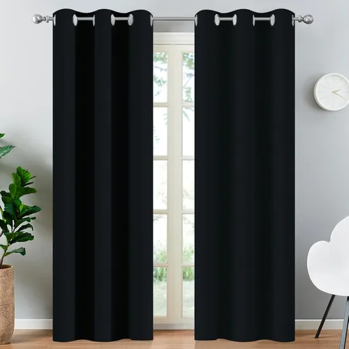 Vista 152 de Yakamok Cortinas opacas para dormitorio, aislamiento térmico, cortinas de oscurecimiento de habitación para sala de estar, juego de 2 paneles