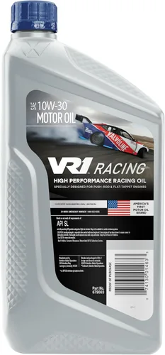 Vista 3 de Aceite de motor Valvoline VR1 Racing sintético SAE 10W-30, 1 cuarto de galón, caja de 6