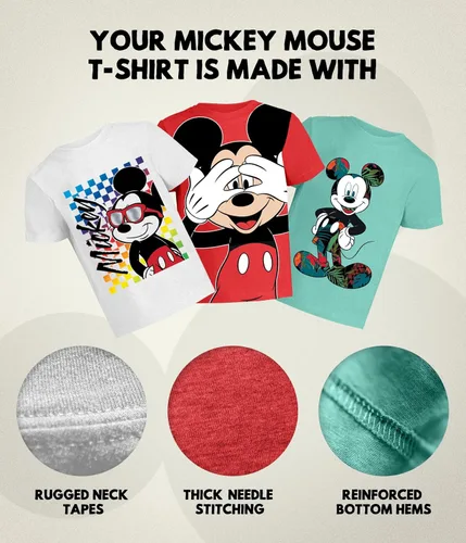 Vista 6 de Disney Camiseta de Mickey Mouse para niños (ropa para niñas y niños) Fantasia Camiseta 2T, 3T, 4T, 5T, 6 niños pequeños y más