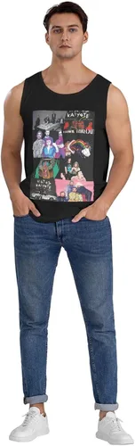 Vista 7 de Camiseta sin mangas de algodón para hombre, camiseta sin mangas para hombre, camiseta de gimnasio para hombre, camiseta de entrenamiento para hombre