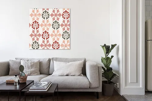 Vista 4 de Jaxson Rea "Vintage Petals Pattern VA Gallery Wrapped Canvas by Katie Pertiet, 12" x 12