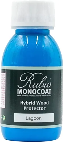 Vista 46 de Rubio Monocoat Protector de madera híbrido de 300 pies cuadrados - Chocolate Acabado de aceite de madera exterior, color y protección UV