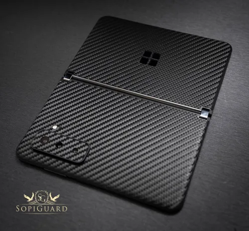 Vista 5 de SopiGuard Skin para Microsoft Surface Duo 2 2ª generación de borde a borde de paneles delanteros y traseros de vinilo (piedra de ladrillo)