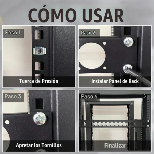 Vista 4 de 4 unidades de panel de audio XLR para rack de audio de 1U, conectores de montaje de metal perforados, accesorios de rack de estudio de grabación