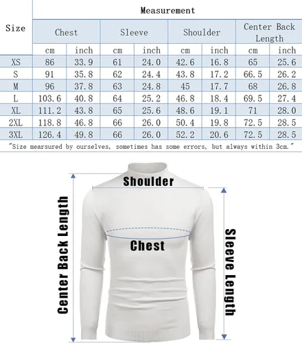 Vista 7 de COOFANDY Suéter de cuello alto falso para hombre casual básico de punto térmicos para hombre