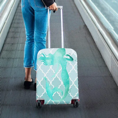 Vista 3 de InterestPrint - Funda de equipaje de madera con diseño de mariposas 20 24 pulgadas