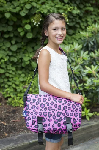 Vista 8 de Wildkin Jumpstart Bolso de mensajero, Leopardo rosa, talla única , Pink Leopard