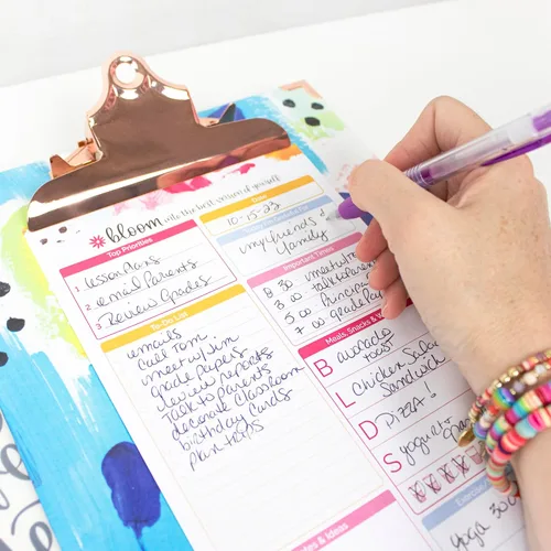 Vista 7 de bloom daily planners Portapapeles tamaño carta – Estándar A4 (9 pulgadas de ancho x 12.5 pulgadas de alto) bonito tablero decorativo para Abstracto