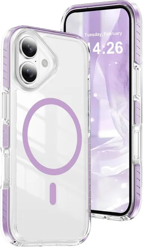 Vista 8 de LEMAXELERS Funda magnética transparente para iPhone 18 Pro Max, color negro