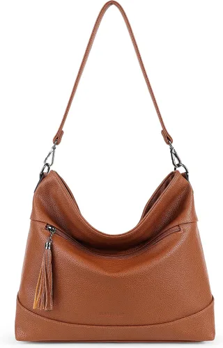 Vista 6 de MASINTOR Hobo - Bolsos cruzados para mujer, 2 en 1, de piel convertible, bolso cruzado de mano, bolsos de hombro con borla