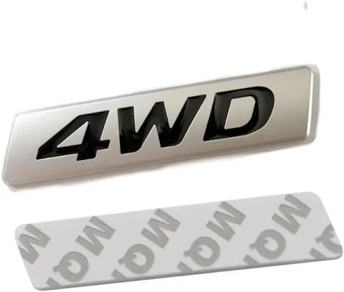 Vista 2 de 2 piezas de metal 3D 4WD emblema capó puerta lateral guardabarros puerta elevador puerta puerta trasera tronco autoadhesivo, placa de identificación