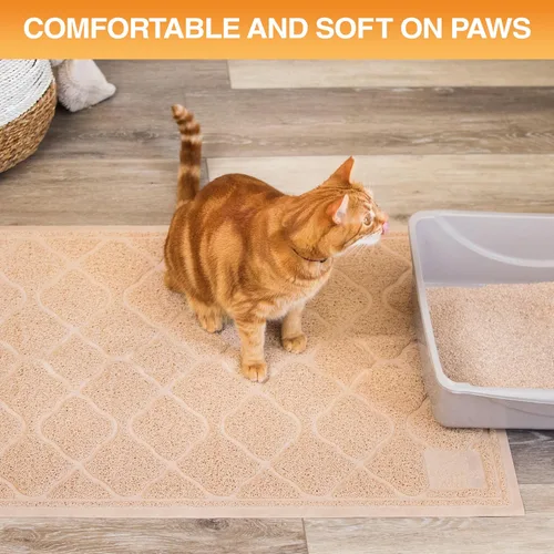 Vista 6 de Neater Pets Neater Mat Tapete de arena para gatos, grueso y duradero para caja de arena, almohadilla de trampero atrapa el desorden para proteger