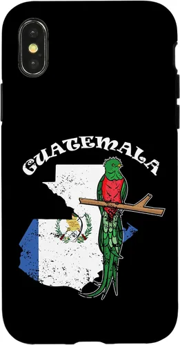 Vista 5 de Funda de recuerdo para iPhone 16 Quetzal de Guatemala con bandera de Guatemala