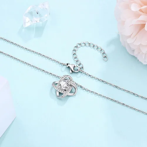 Vista 4 de UNGENT THEM Collar de nudo de amor para suegra, regalo de boda, Navidad, cumpleaños para abuela, madrastra, suegra, suegra, suegra, suegra, ahijada