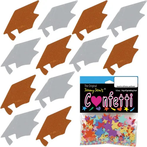 Vista 38 de Confetti Grad Cap Negro, Azul Marino Combo - 2 bolsas de media onza (1 oz)