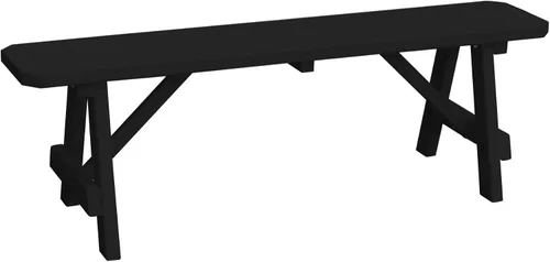 Vista 30 de Furniture Barn USA Pine - Banco tradicional de 2 pies, color negro