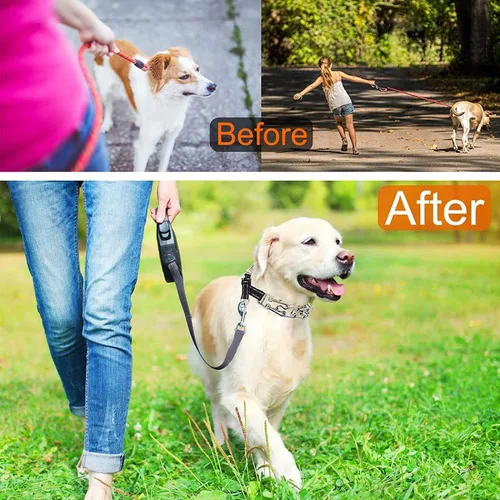 Vista 2 de Collar de entrenamiento ajustable para perros con punta de goma cómoda y hebilla de liberación rápida para perros pequeños, medianos y grandes