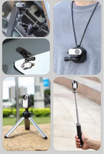 Vista 4 de Generic Adaptador de montaje de cámara para Insta360 GO 3, negro, se adapta a marco de 2.598x1.299x0.787 in