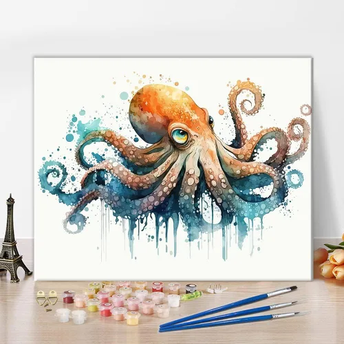 Vista 9 de TUMOVO Pintura por números para adultos, kits de pintura de playa por números, pintura al óleo de paisaje costero colorido para adultos, kit