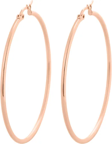 Vista 7 de Edforce - Aretes de acero inoxidable tipo argolla (20-60 mm de diámetro)