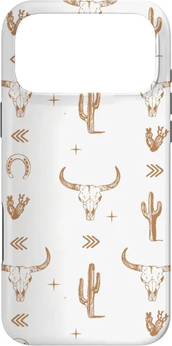 Vista 21 de Funda rústica elegante con diseño de calavera de toro sureño para iPhone 16