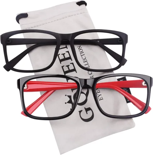 Vista 17 de GQUEEN Gafas Transparentes Falsas Sin Receta Gafas Lentes Rectangulares, 201512