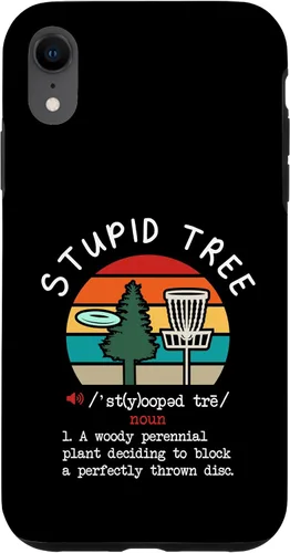 Vista 25 de Disc Golf Stupid Tree Funny Disc Golfing Lover Player Gift Case for iPhone 17