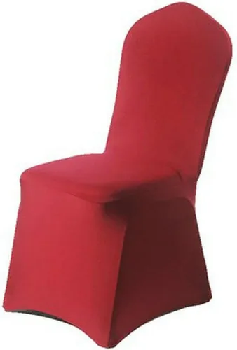 Vista 7 de Funda para silla de color sólido, funda elástica de elastano, para banquete de boda, fiesta, banquete, hotel, comedor, color blanco