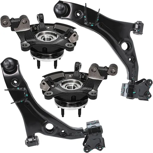 Vista 138 de Detroit Axle - 4 piezas de brazos de control traseros para Ford C-Max, Focus, Mazda 3 5, Volvo C30, C70, S40, V50, 4 brazos de control superiores e