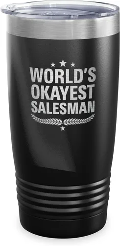 Vista 166 de World's Okayest Accountant - Vaso de regalo para compañeros de trabajo, regalo para miembros de la familia, regalos de Navidad, tazas de café