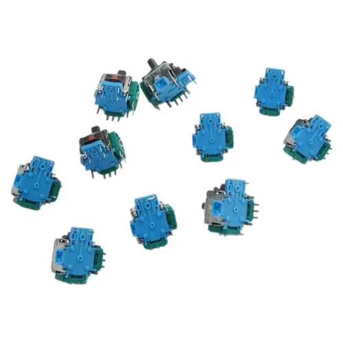 Vista 8 de 10 piezas de repuesto para controlador de joystick analógico, compatible con PS4 Playstation 4, azul