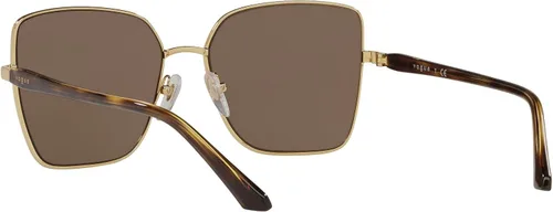 Vista 6 de Vogue Eyewear Gafas de sol para mujer, montura dorada pálida, lentes degradadas marrones, 2.283 in