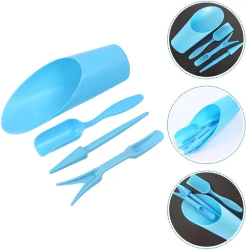 Vista 4 de Abaodam Succulent Planting Tools Kit PP Garden Hand Tool Set for Indoor Transplanting Digging Soil Loosening Succulent Care Accessories Blue