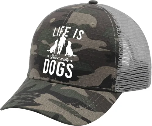 Vista 2 de devor Baseball Cap Life is Better with Dogs Dad Hats, Graphic Dad Hats for Men